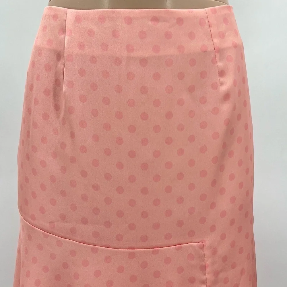 Keepsake The Label Pink Polka Dot Midi Skirt Size Medium